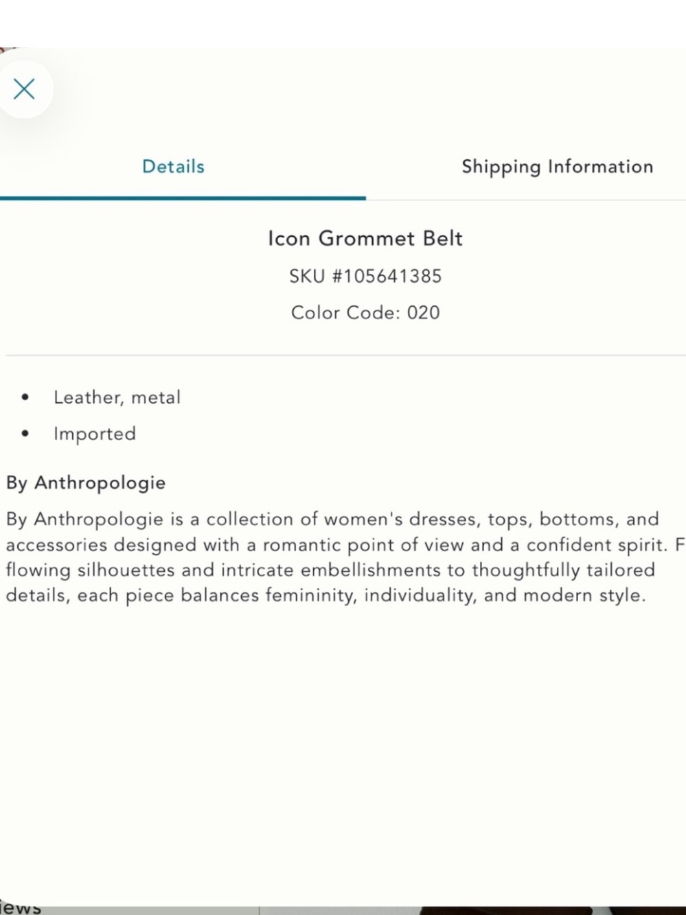 Anthropologie Dark Brown Leather Belt with Silver Heart & Flower Studs NWT - Picture 5 of 5
